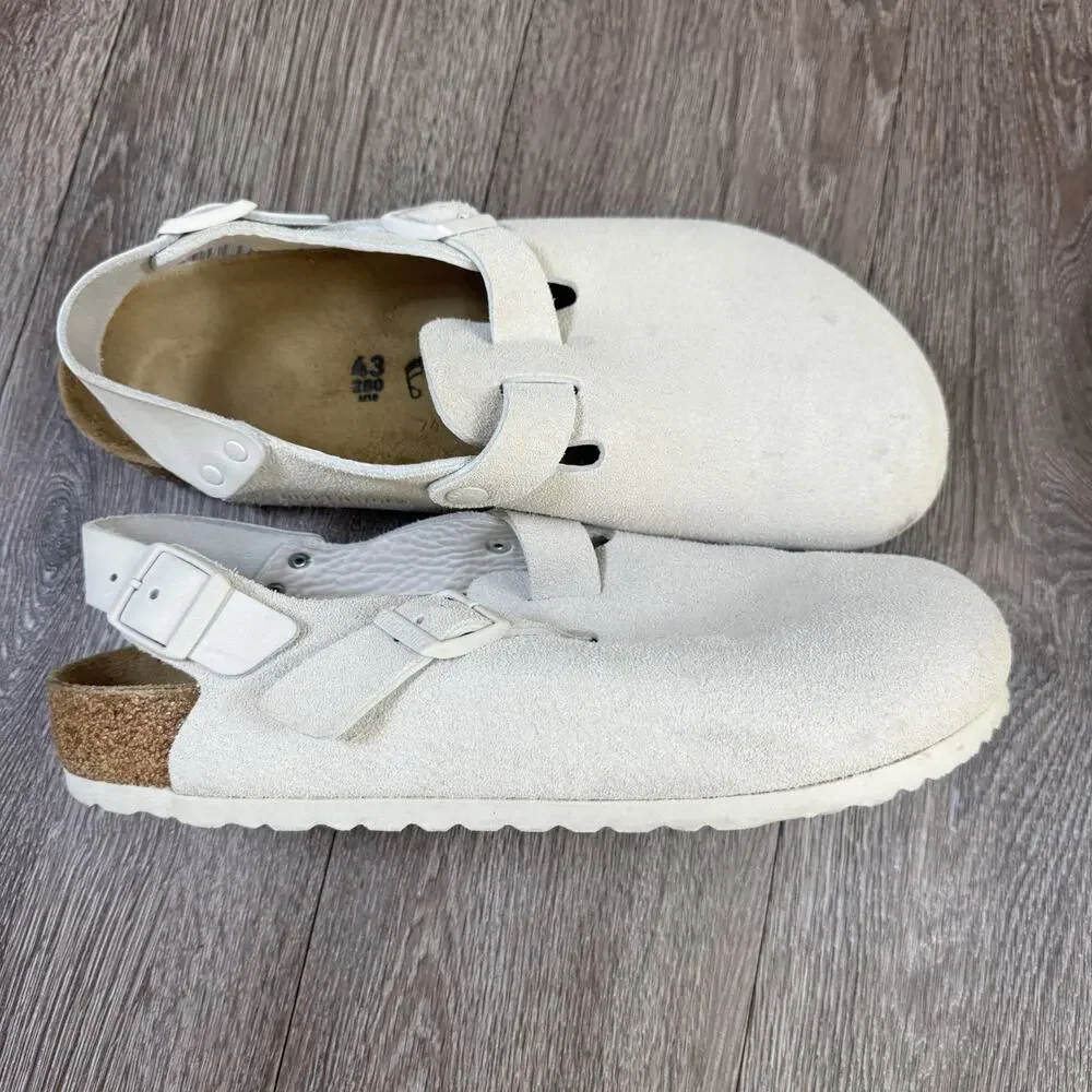 Birkenstock Tokio Suede Antique White Size 43 EU Men’s 10 - Picture 11 of 16